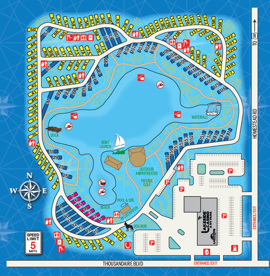 Lakeside RV Park Map